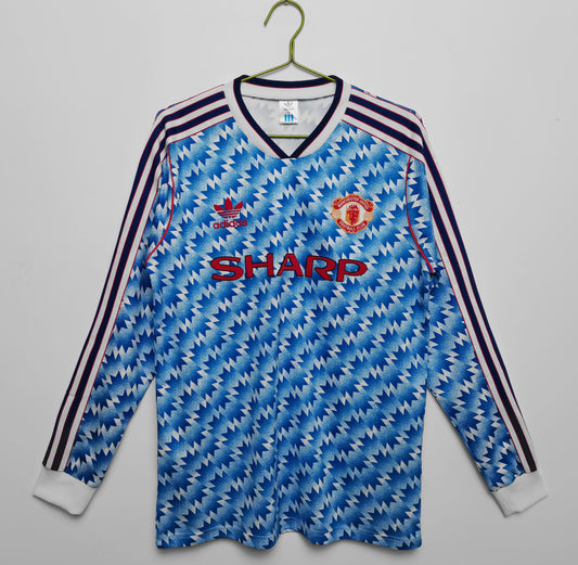 1990/92 Manchester United away long sleeved jersey