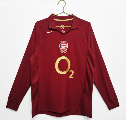 2005/06 Arsenal home long sleeved jersey