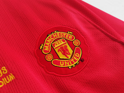 2007/08 Manchester United home long sleeved jersey