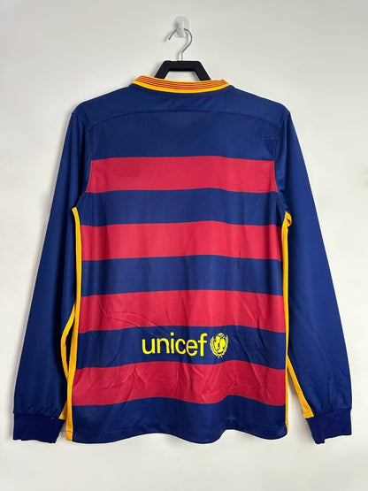 2015/16 Barcelona home long sleeved jersey