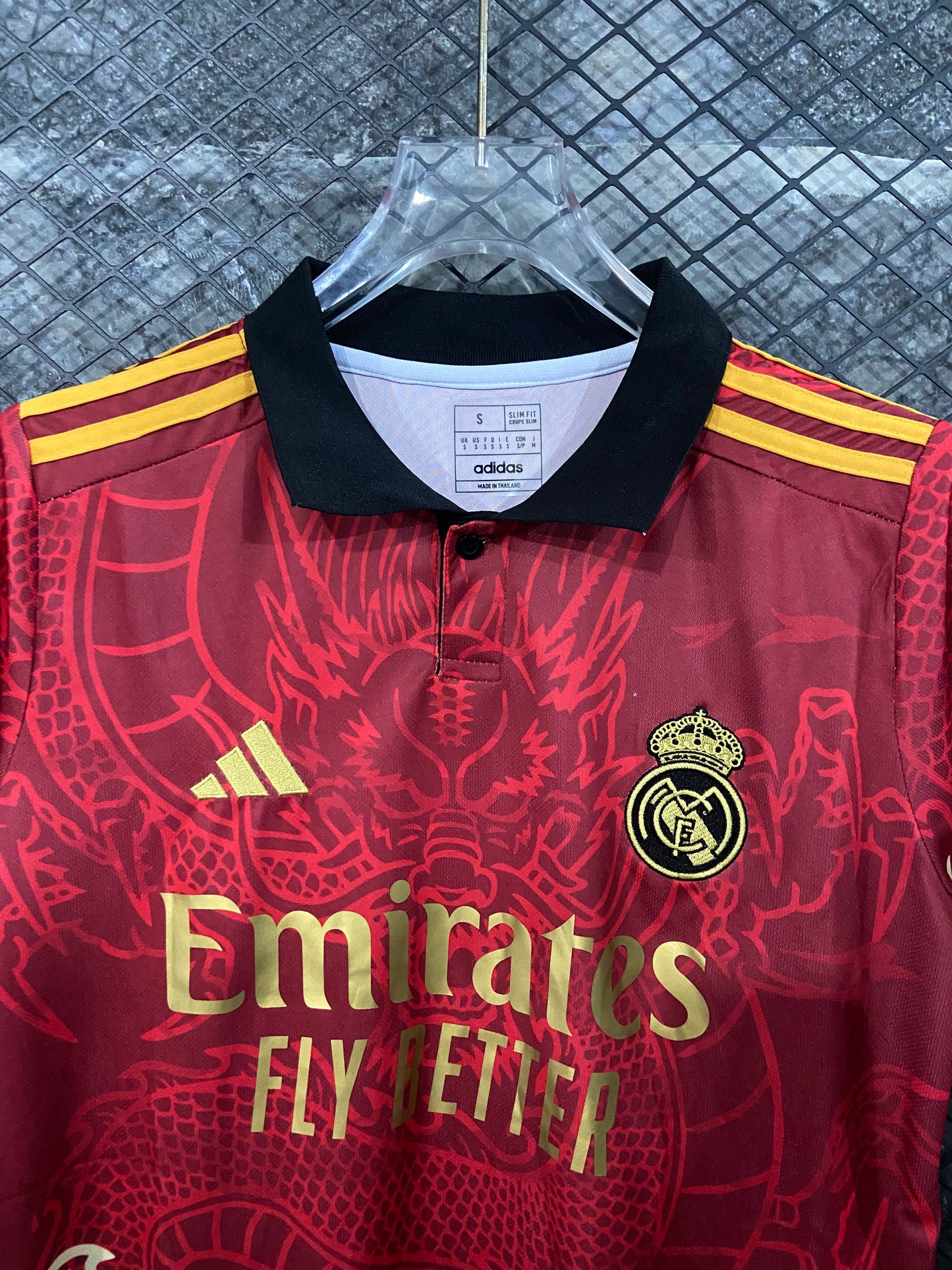 24/25 Real Madrid Dragon Red Polo Shirt