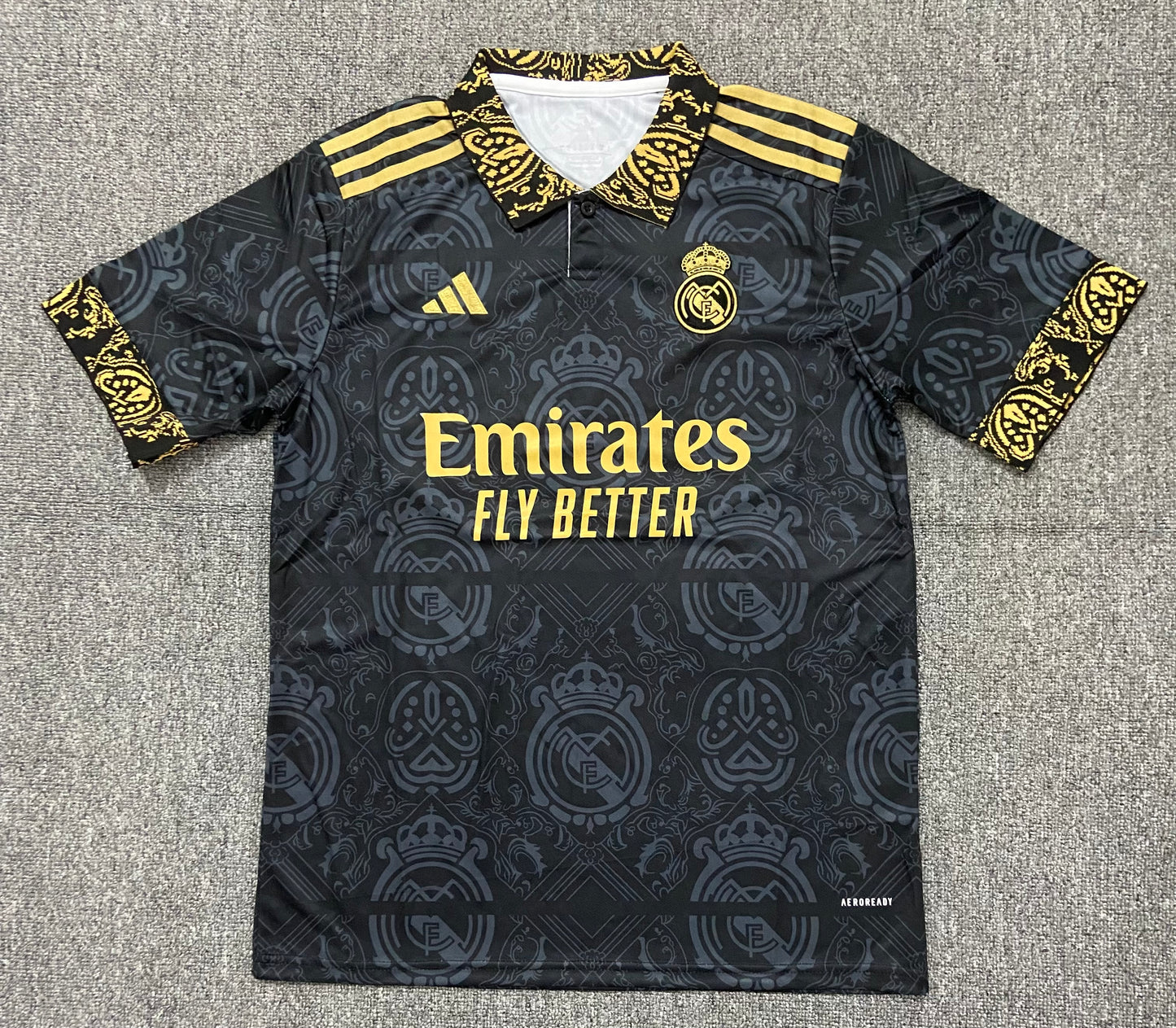 23/24 Real Madrid concept version black lapel jersey