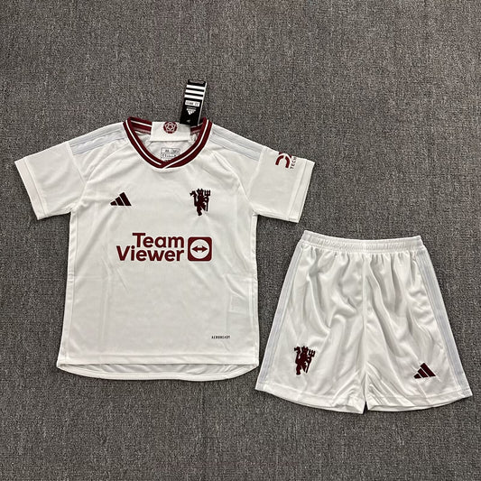 23-24 Manchester United Second away Kids Set