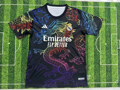 2024 Real Madrid Colored Dragon Shirt Black