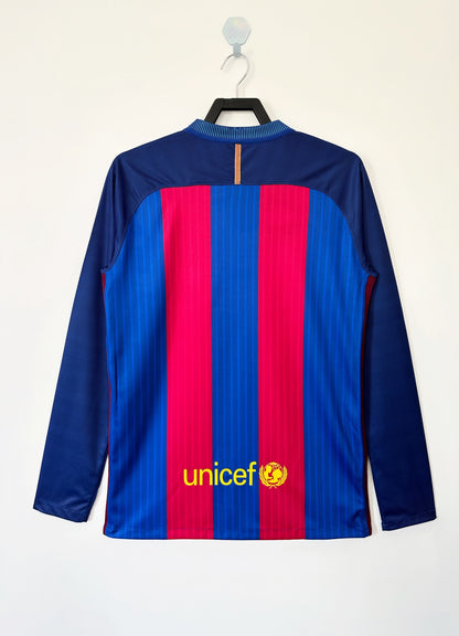 2016/17 Barcelona home long sleeved jersey