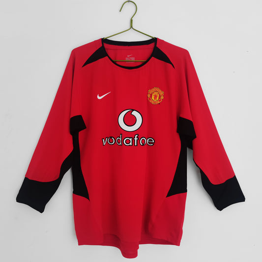 2002/04 Manchester United home long sleeved jersey