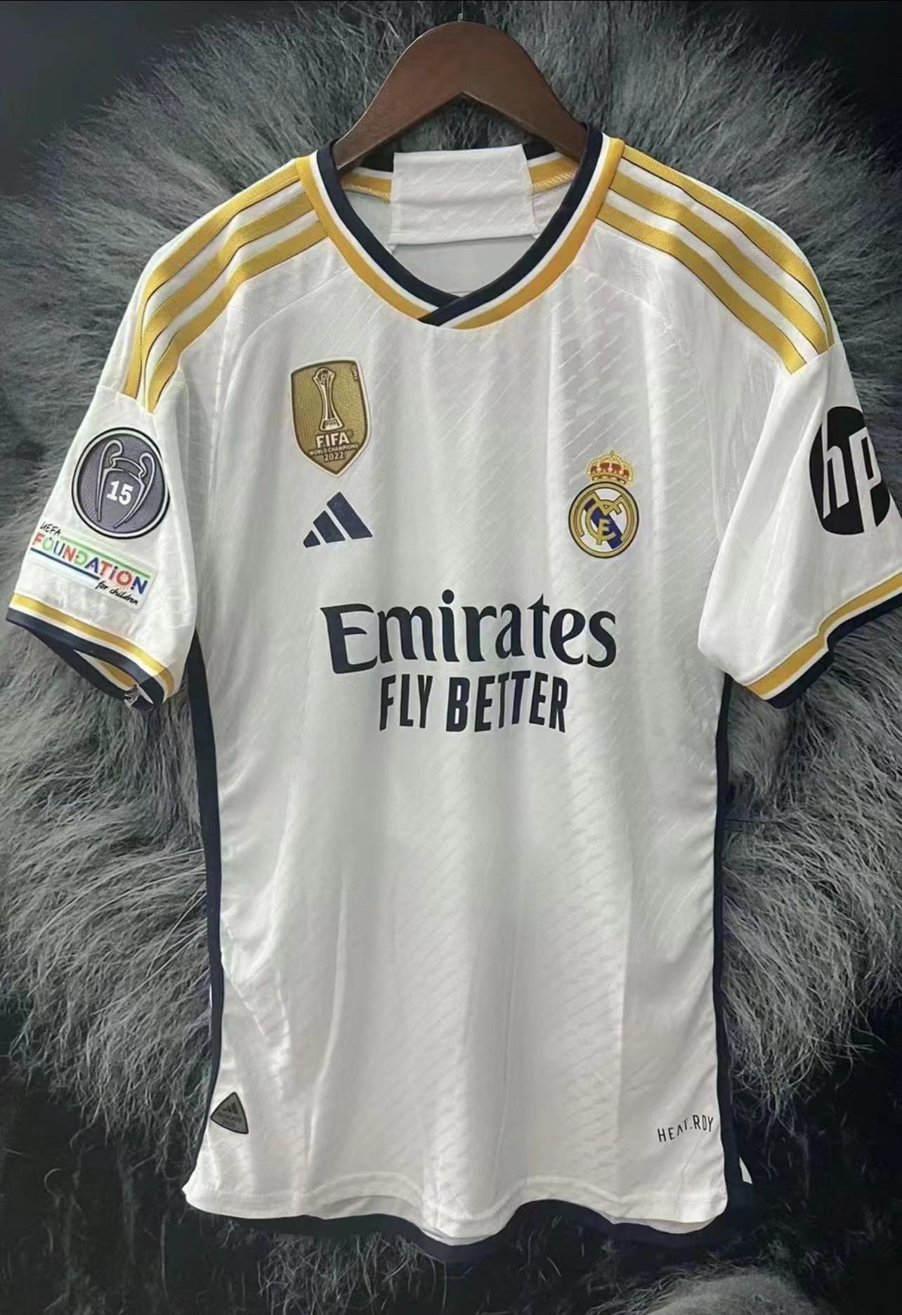 Real Madrid home player championship jersey