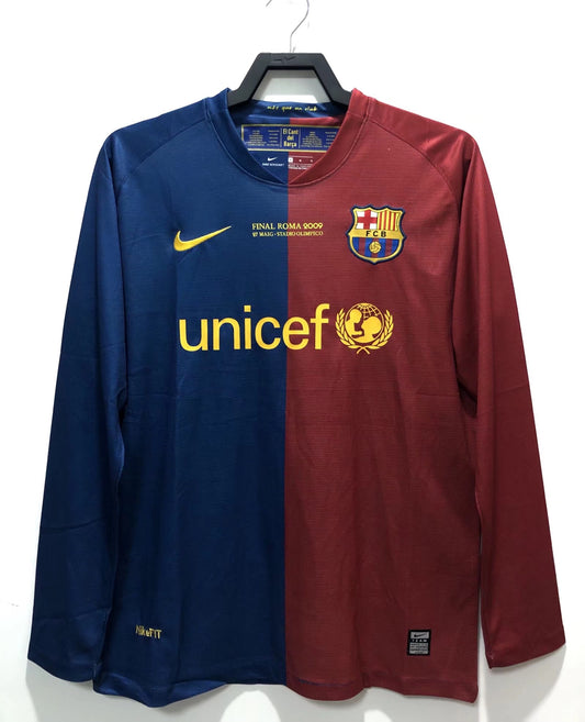 08/09 Barcelona home long sleeved jersey