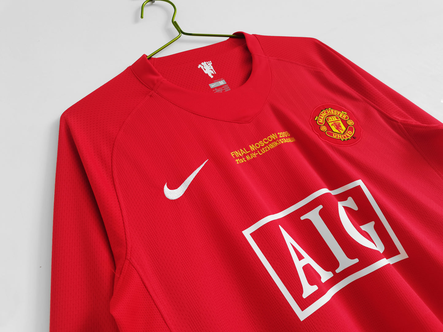 2007/08 Manchester United home long sleeved jersey