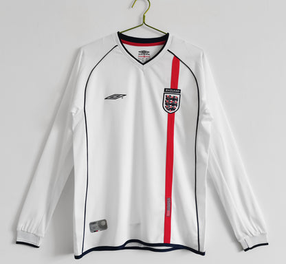 2002 England home long sleeved jersey