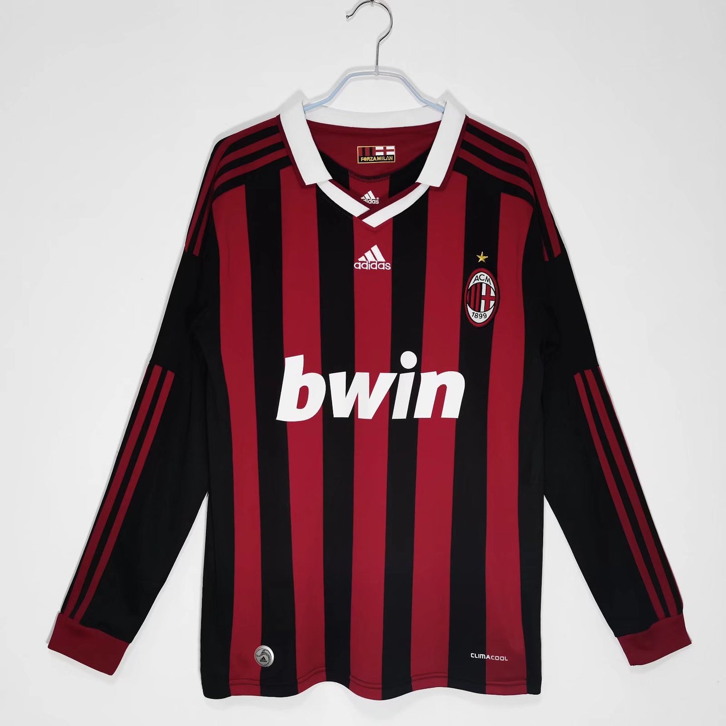 2009/2010 AC Milan home long ball jersey