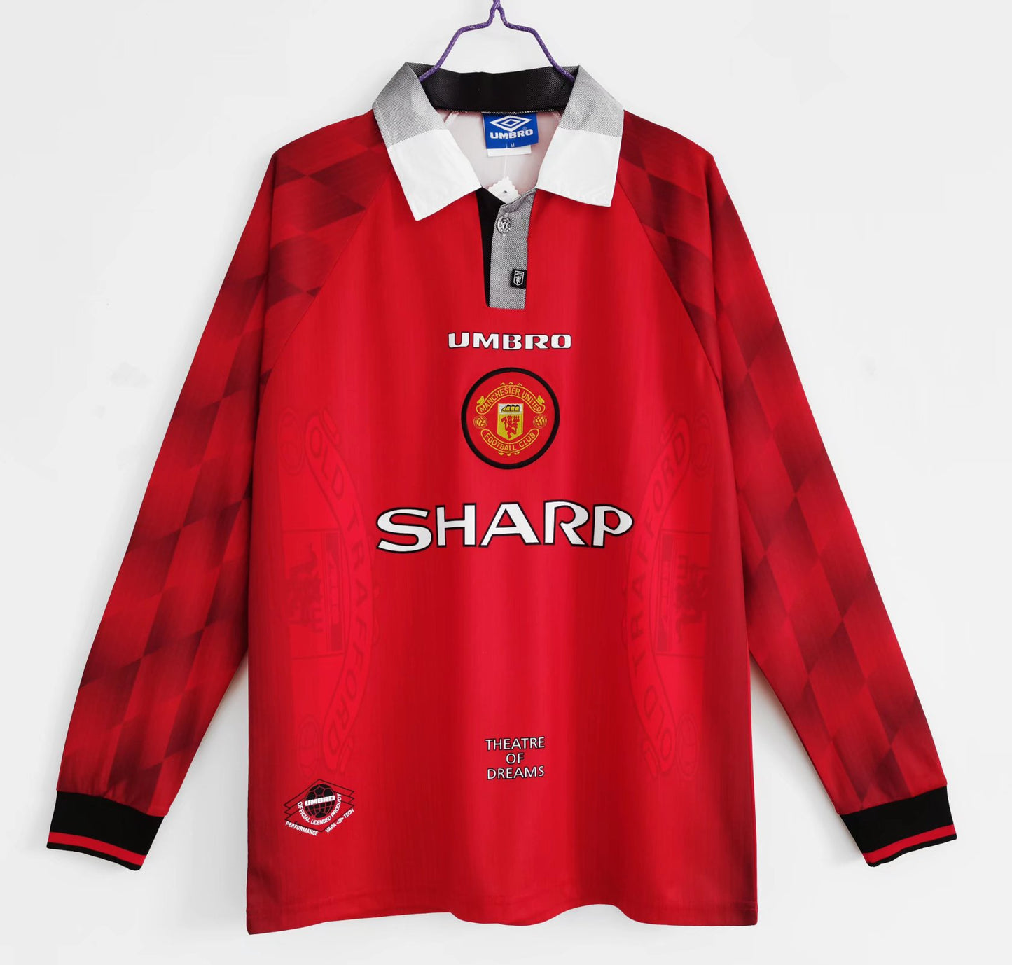 1996/97 Manchester United home long sleeved jersey